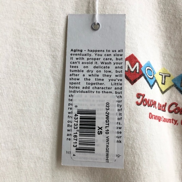 New RE/DONE x Hanes Vintage 90’s Motel Long Sleeve T-Shirt printed retro Y2K - Picture 13 of 16